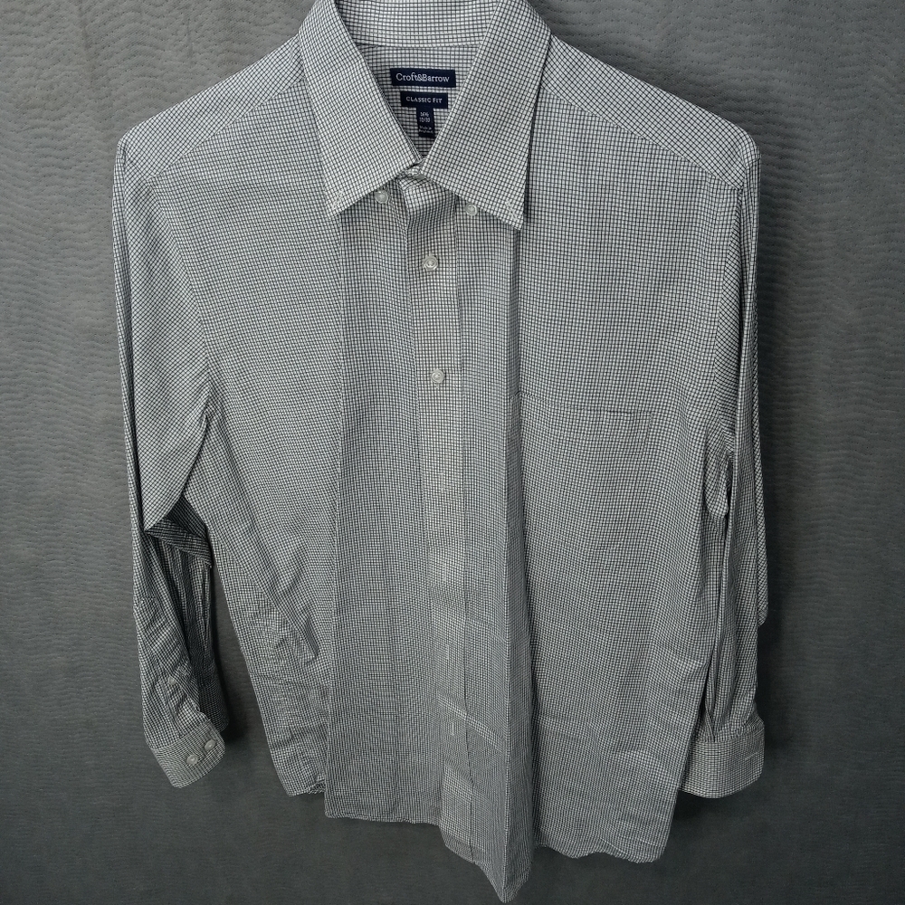 Croft & Barrow men's long sleeve button front brow